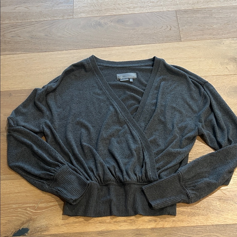 Anthropologie Dark Gray V-Neck